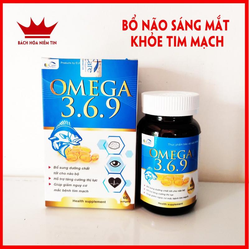 Viên dầu cá Omega 369 EUCARE bổ não, sáng mắt, khỏe tim mạch - 60 viên