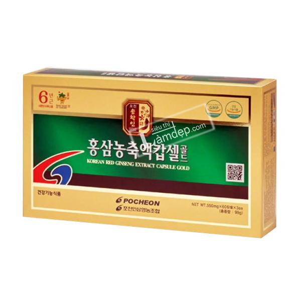 Viên Hồng Sâm Pocheon Korean Red Ginseng Extract Capsule Gold