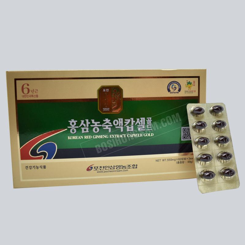 Viên Hồng Sâm Pocheon Korean Red Ginseng Extract Capsule Gold