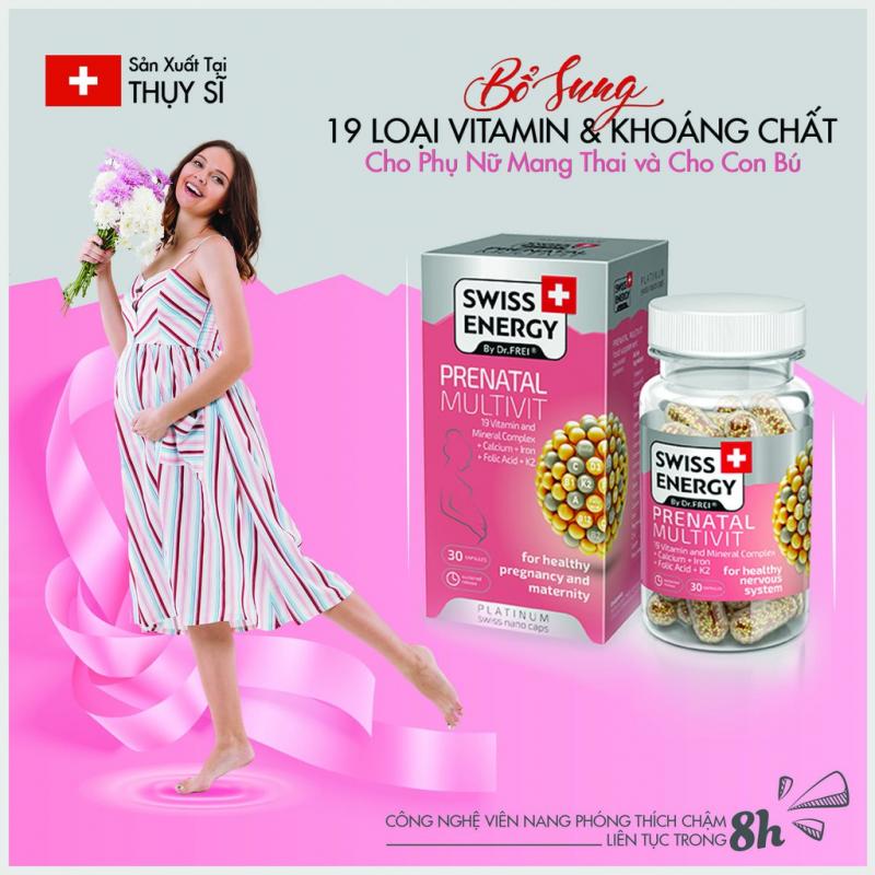 Viên Nang Bổ Sung Vitamin Cho Phụ Nữ Mang Thai Và Cho Con Bú - Swiss Energy Prenatal Multivit