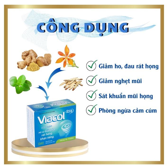 Viên ngậm ho thảo mộc Viacol