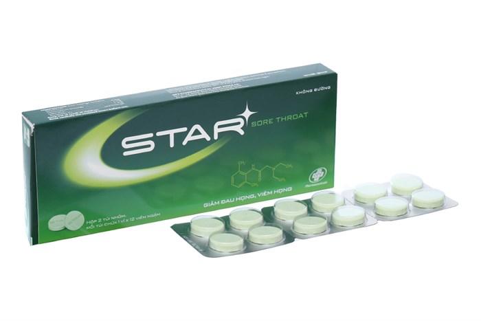 Viên ngậm sát trùng mát họng Star Sore Throat(2 Vỉ X 12viên)