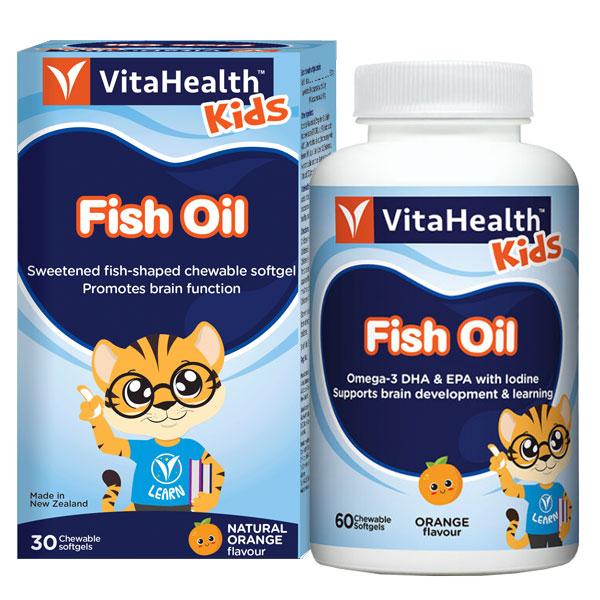 Viên Nhai Bổ Sung DHA Cho Bé VitaHealth Kids Fish Oil