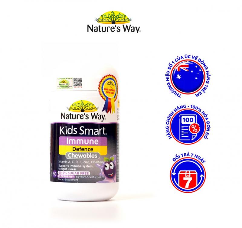 Viên nhai cho bé Nature’s Way Kids Smart Immune Defence Chewables