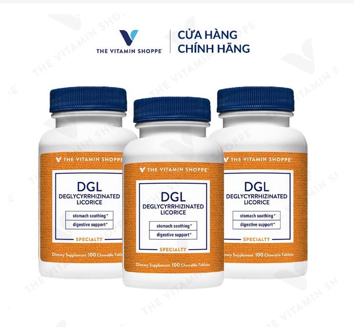 Viên nhai hỗ trợ giảm viêm loét dạ dày The Vitamin Shoppe DGL