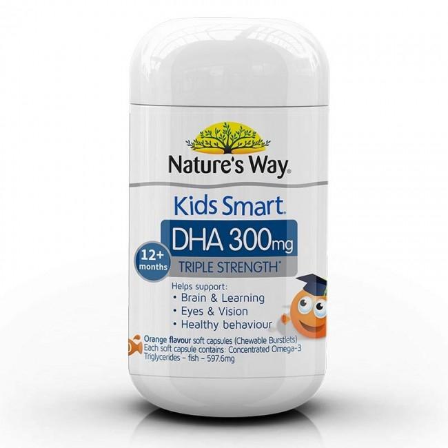 Kẹo bổ sung DHA cho bé Nature’s Way Kids Smart DHA 300mg 50 viên