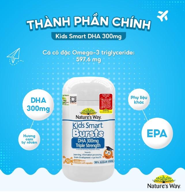 Viên uống Nature's Way Kids Smart DHA 300mg Triple Strength