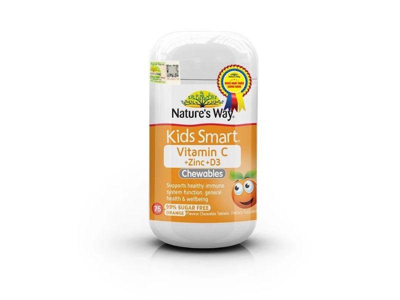 Viên nhai Nature's Way Kids Smart Vitamin C + Zinc + D3
