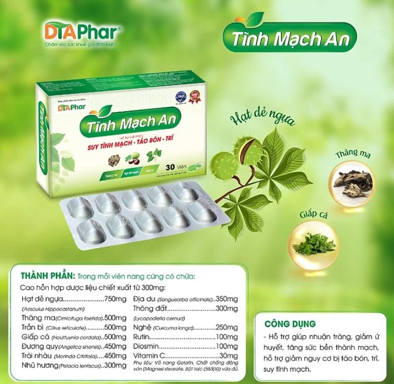 Viên nhuận tràng Tĩnh Mạch An