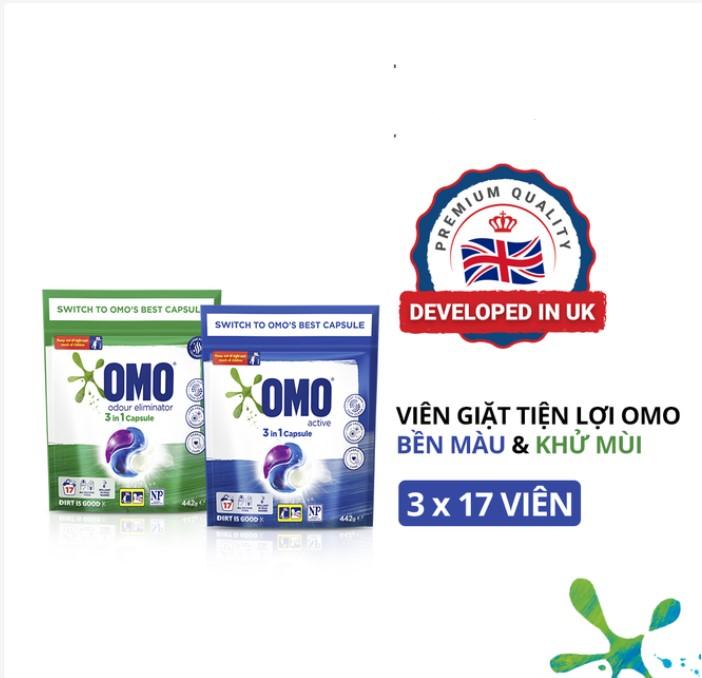 Viên nước giặt quần áo OMO