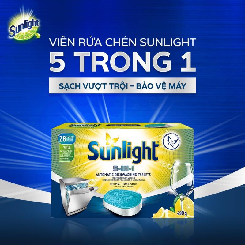 Viên rửa chén bát Sunlight 5 in 1