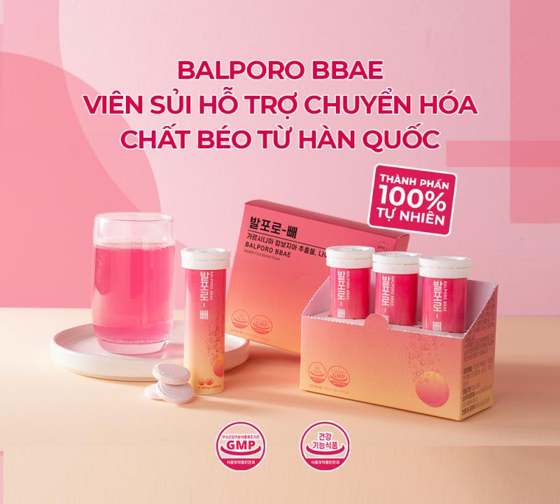 Viên sủi giảm cân chuyển hóa mỡ thừa Balporo BBae