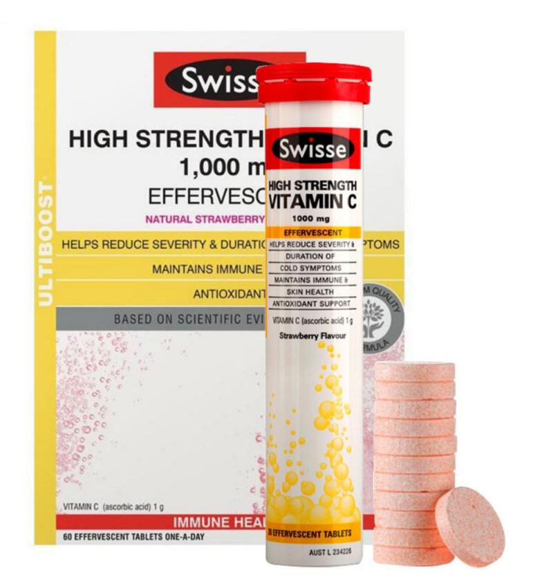 Viên sủi Swisse Ultiboost High Strength Vitamin C Effervescent