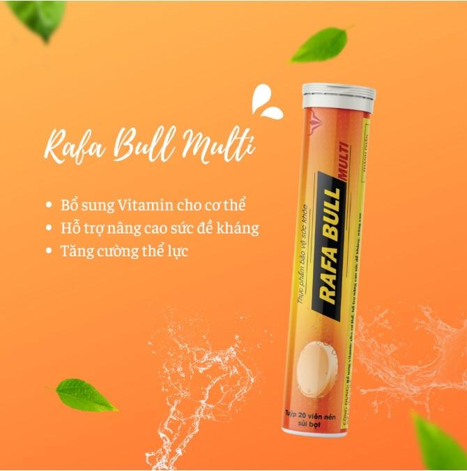 Viên sủi Vitamin Rafa Bull Multi