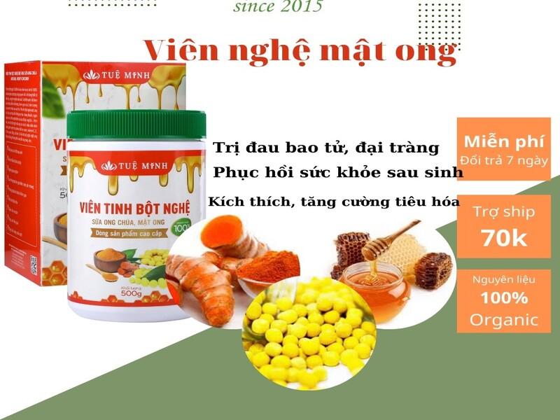 Viên tinh bột nghệ mật ong Tuệ Minh