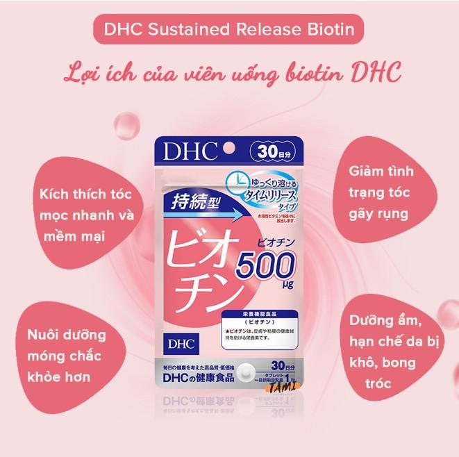 Viên uống Biotin DHC Nhật Bản ngăn rụng tóc và kích thích mọc tóc