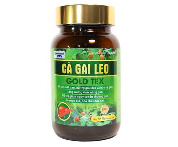 Viên uống bổ gan thảo dược Cà Gai Leo Gold Tex mát gan, giải độc gan