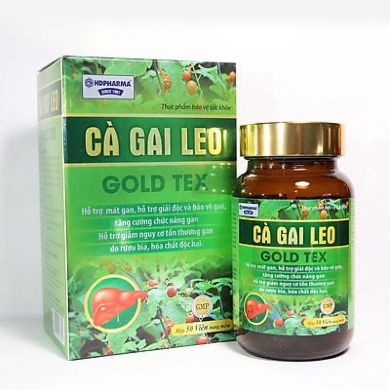 Viên uống bổ gan thảo dược Cà Gai Leo Gold Tex mát gan, giải độc gan