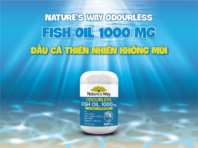 Viên uống bổ mắt Nature’s Way Odourless Fish Oil