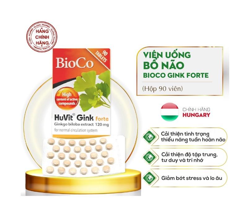 Viên uống bổ não, giảm stress BioCo HuVit Gink Forte