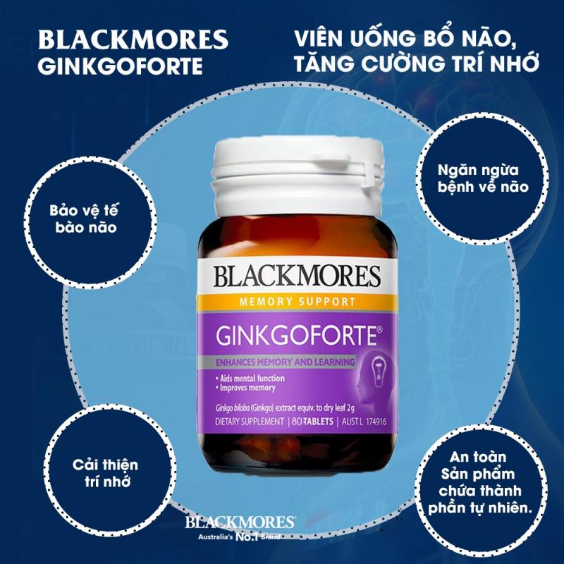 Viên uống bổ não, giảm thiểu căng thẳng Ginkgoforte Blackmores úc