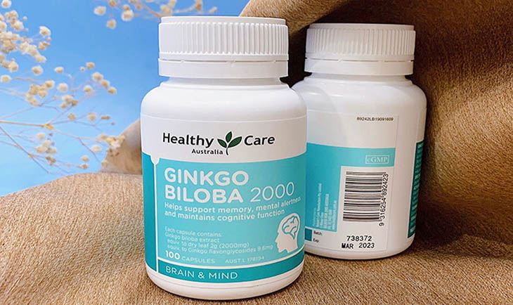 Viên uống bổ não Healthy Care Ginkgo Biloba 2000