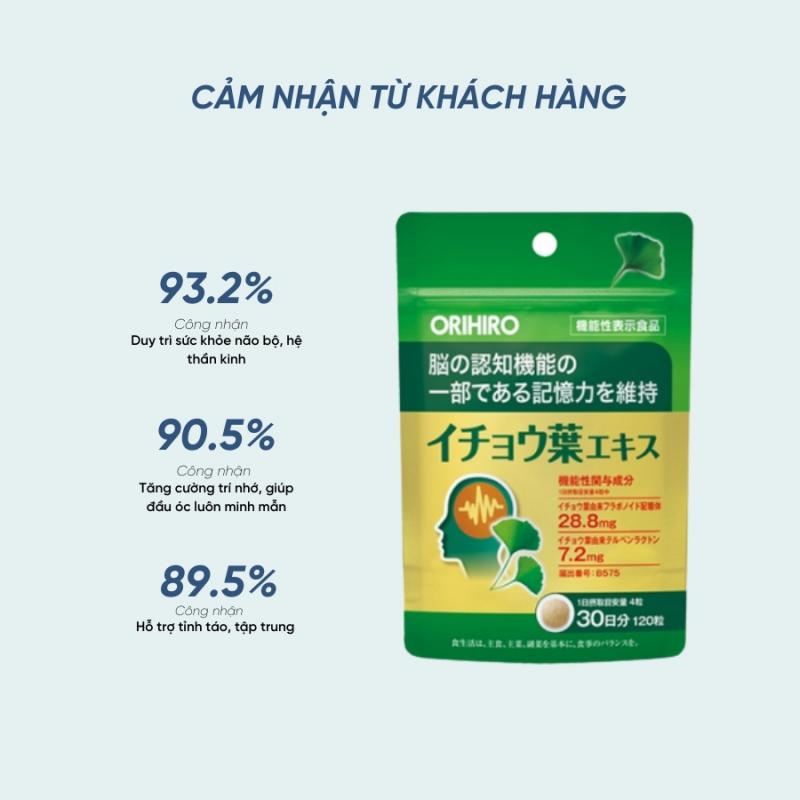 Viên uống bổ não Orihiro Ginkgo Biloba 120 viên