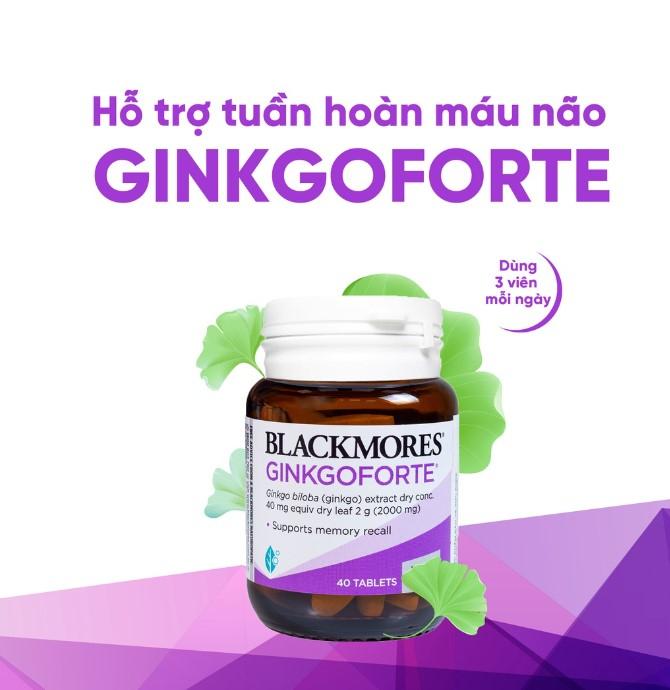 Viên uống bổ não, tăng cường trí nhớ Ginkgoforte Blackmores Úc