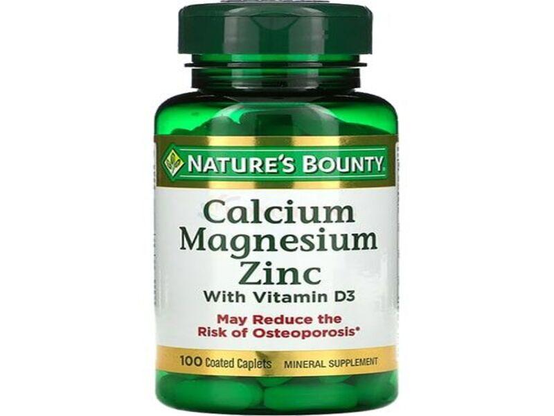 Viên uống bổ sung Canxi Magnesium Zinc With Vitamin D3 bổ xương khớp Natures Bounty