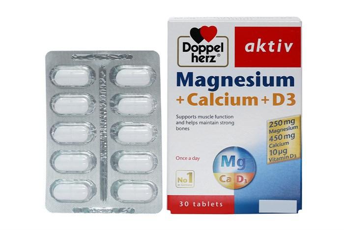 Viên uống bổ sung Canxi phòng ngừa loãng xương Doppelherz Magnesium + Calcium + D3