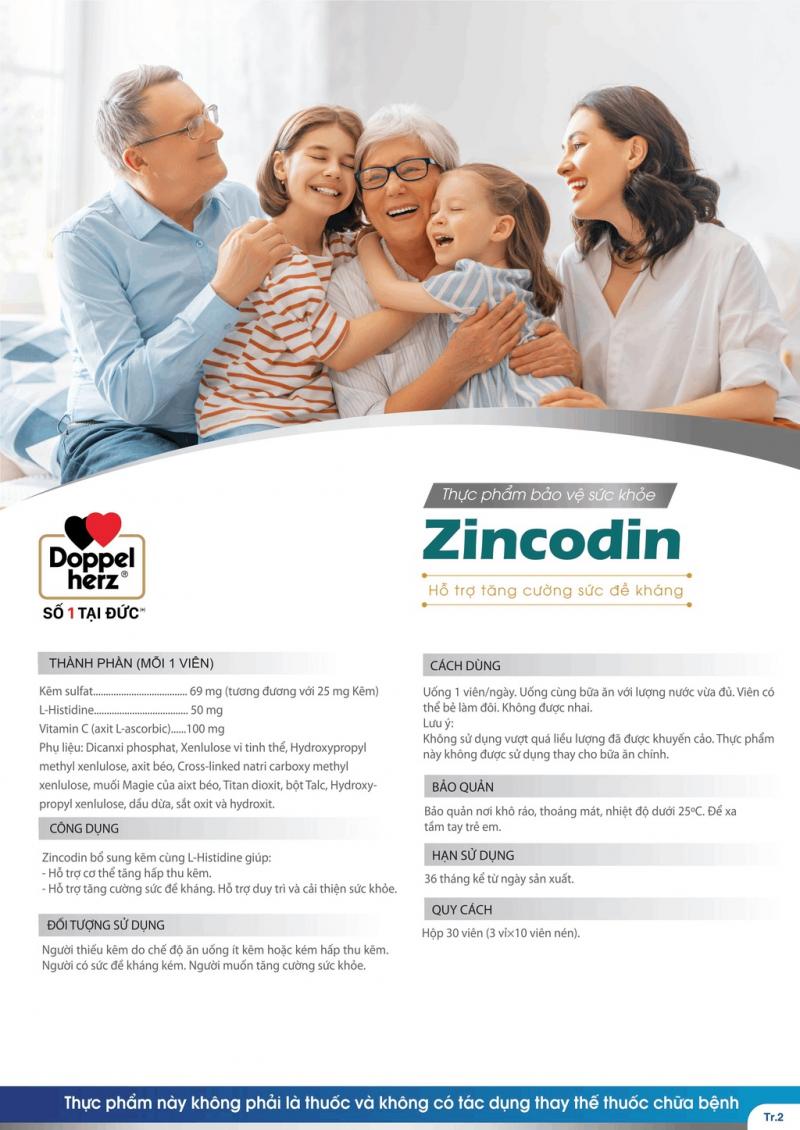 Viên uống bổ sung kẽm và hỗ trợ tăng cường sức đề kháng Doppelherz Zincodin
