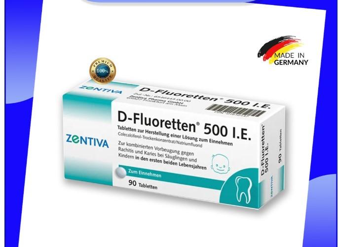 Viên uống bổ sung Vitamin D cho bé D-Fluoretten 500I.E