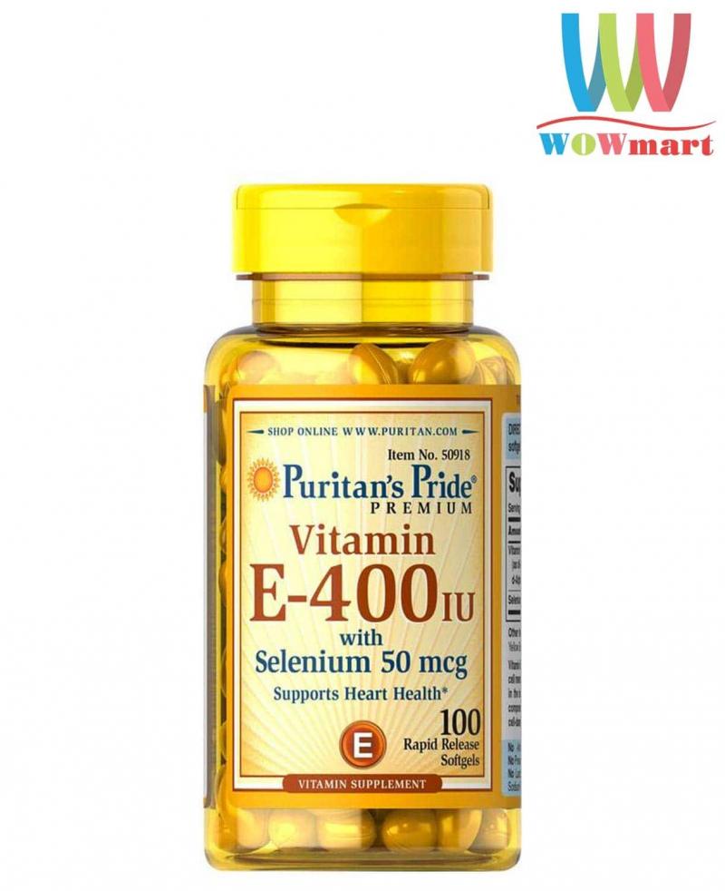 Viên uống bổ sung Vitamin E 400 IU Puritan Pride 100 viên của Mỹ