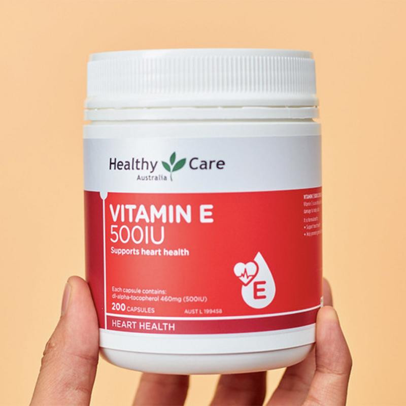 ﻿Healthy Care Vitamin E 500IU là một nhãn hàng nổi tiếng hàng đầu tại Úc sẽ giúp bạn bổ sung 500IU Vitamin E tổng hợp mỗi ngày để có hệ tim mạch, sinh sản hoạt động tốt, đồng thời giúp làm đẹp da, mượt tóc