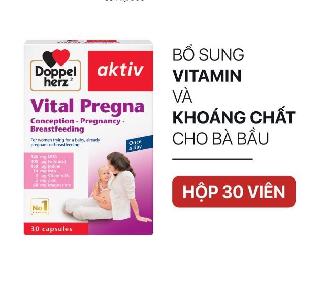 Viên uống bổ sung vitamin và khoáng chất cho bà bầu Doppelherz Aktiv Vital Pregna