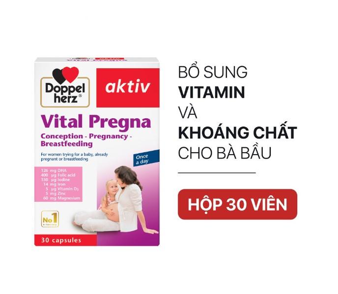 Viên uống bổ sung Vitamin và khoáng chất cho bà bầu Doppelherz Aktiv Vital Pregn