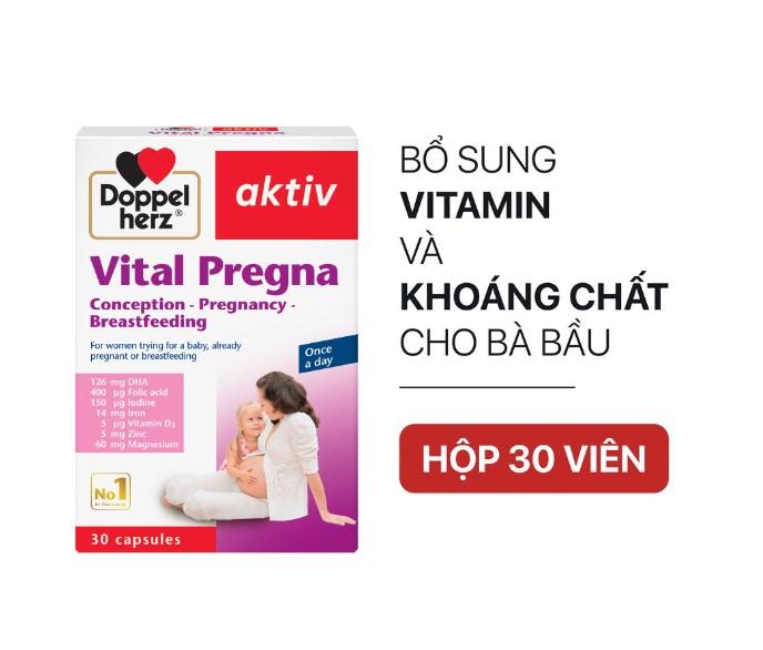 Viên uống bổ sung Vitamin và khoáng chất cho bà bầu Doppelherz Aktiv Vital Pregna