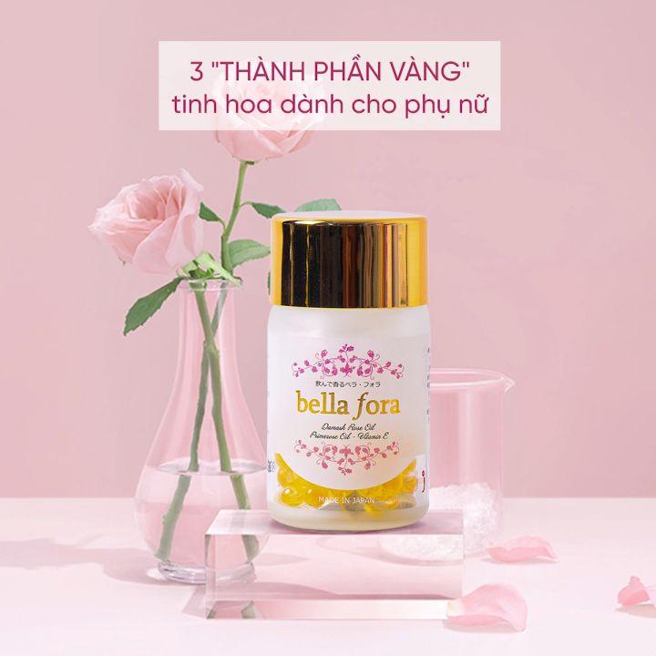 Viên uống cải thiện nội tiết nữ sau sinh và tạo hương thơm cơ thể tự thân Bella Fora Nhật Bản