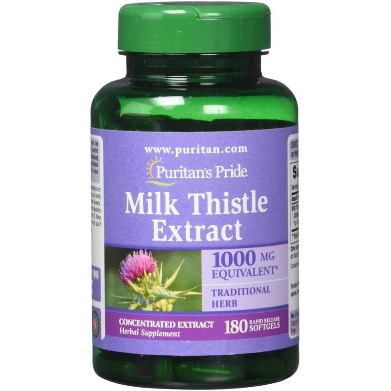 Viên uống Cao kế sữa bổ gan, thải độc gan Puritan's Pride Milk Thistle Extract 1000mg