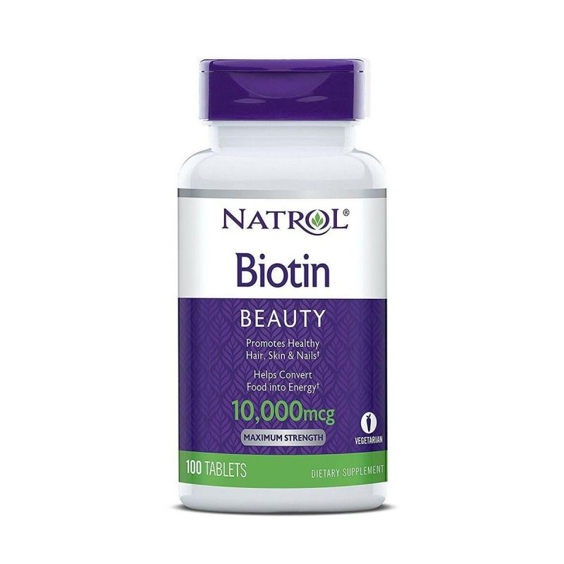 Viên uống chống rụng tóc, mọc tóc Natrol Biotin 10.000 mcg