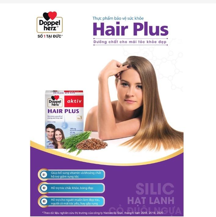 Viên uống chống rụng tóc và kích thích mọc tóc Doppelherz Hair Plus