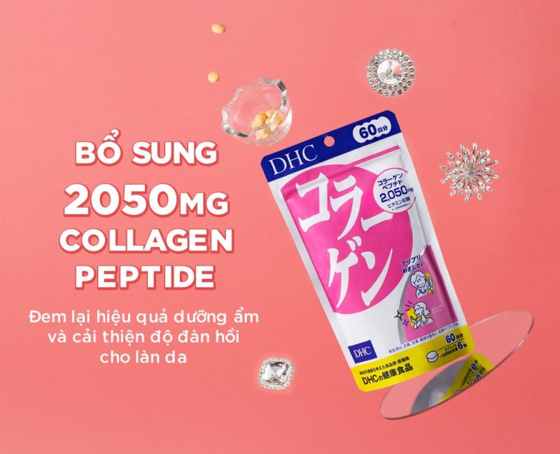 Viên uống Collagen DHC giúp làm đẹp da, chống lão hóa gói 120 viên