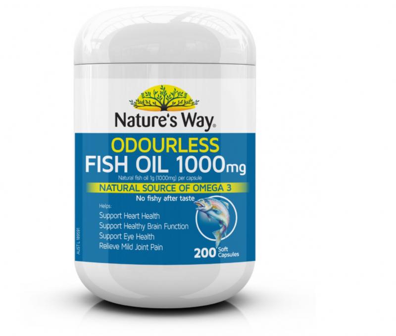 Viên uống dầu cá Nature’s Way Odourless Fish Oil