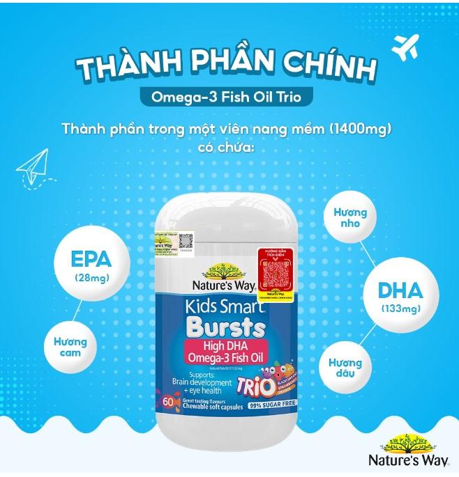 Viên uống dầu cá Nature's Way Omega-3 Fish Oil Trio