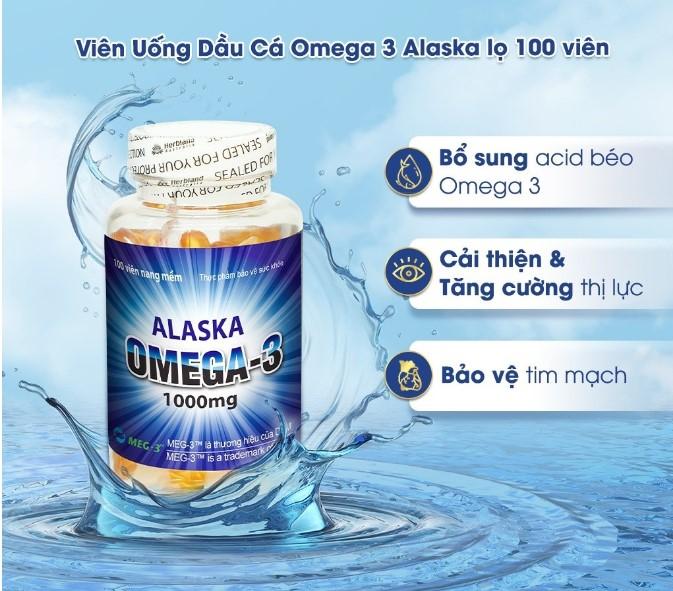 Viên uống dầu cá Omega 3 Alaska tăng cường thị lực người dùng