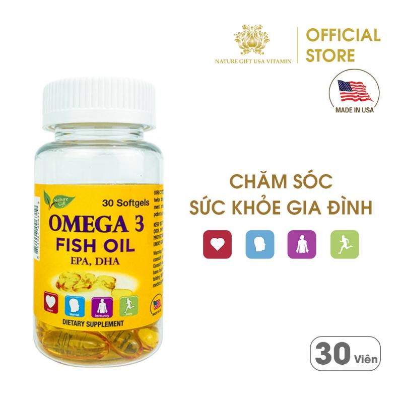 Viên Uống Dầu Cá Omega 3 Bổ Sung EPA & DHA, Tốt Cho Tim Mạch, Bổ Mắt và Bổ Não