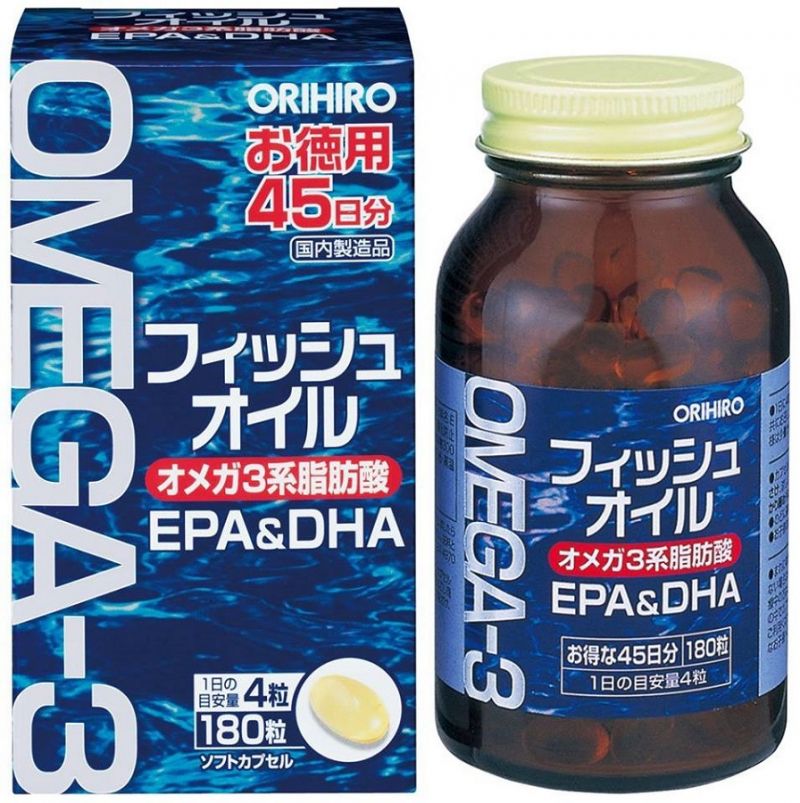 Viên uống dầu cá Omega-3 hỗ trợ tim mạch Orihiro
