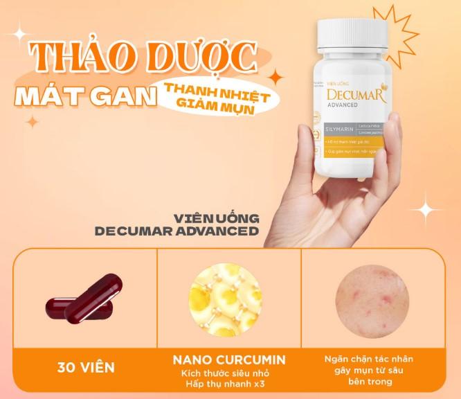 Viên uống Decumar Advanced ngừa mụn, giảm nhờn