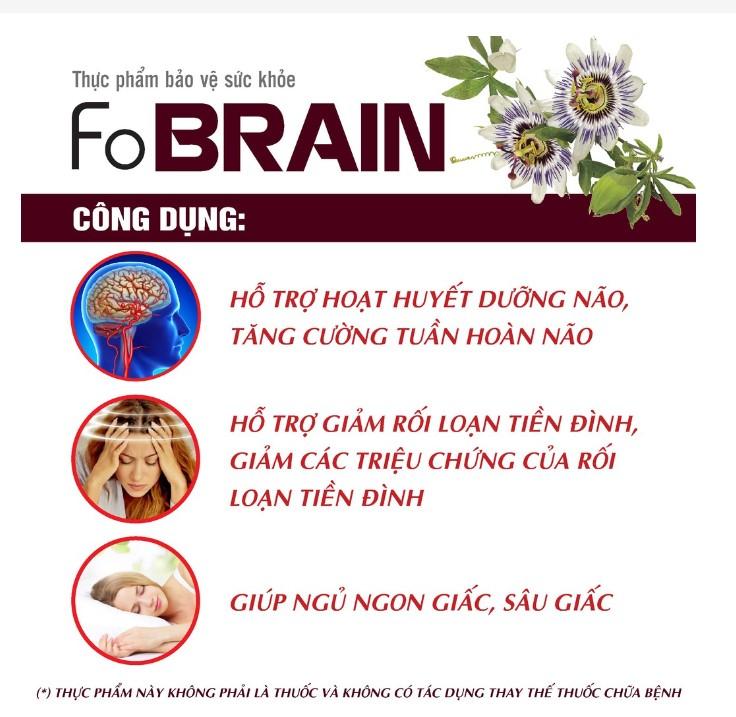 Viên uống Fobrain giảm rối loạn tiền đình, tăng cường tuần hoàn máu não