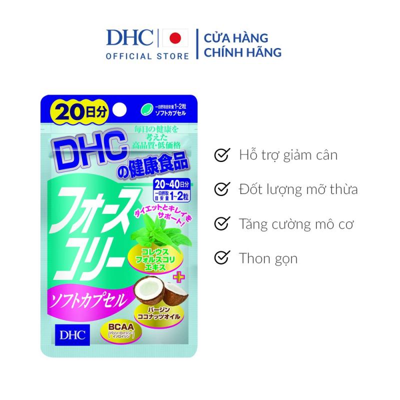 Viên uống giảm cân bổ sung dầu dừa DHC Forskohlii